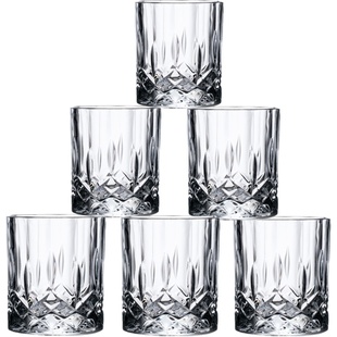 【6只】耐热透明玻璃水杯家用玻璃杯果汁杯啤酒洋酒威士忌杯漱口