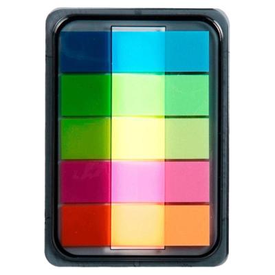 得力彩色标签荧光贴纸指示便利贴