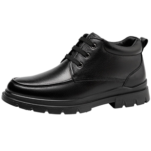 奥康 男鞋冬季新款加绒保暖舒适德比鞋工作鞋日常通勤系带皮鞋