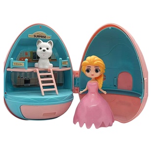 奇趣蛋女孩玩具爱莎公主艾莎白雪公主盲盒城堡公主蛋过家家玩具