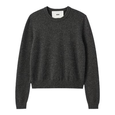 440ME经典圆领套头羊毛毛衣短款