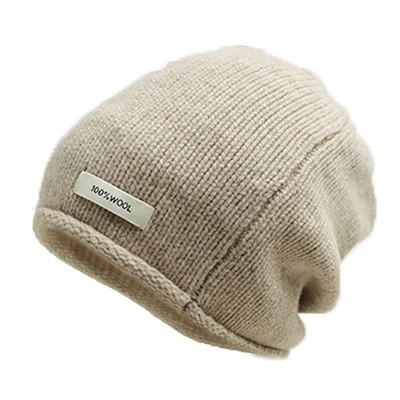 冬季百搭显脸小纯色毛线帽冷帽女