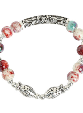 锦鲤上岸·原创民族风陶瓷手链古风手串女创意个性国潮手饰品新款