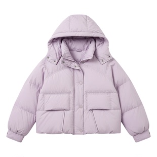 雪中飞2025秋冬新款羽绒服女式短款连帽高品质小个子可爱外套时尚