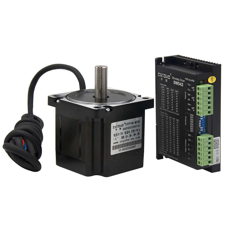 宇辉86步进电机套装86BYGH250A驱动器DM542雕刻机85步进电机450A
