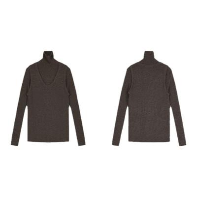 CONCISE-WHITE羊毛毛针织衫