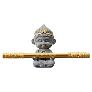 朱炳仁铜如意金箍笔套装铜笔齐天大胜笔架摆件悟空棒铜笔礼物