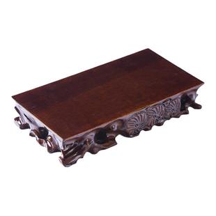 根雕实木底座 奇石花盆石头玉器古玩底座 长方形可挖槽特价包邮