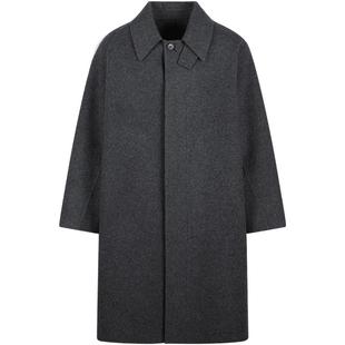 速写男装秋冬新款宽松休闲毛呢长款羊毛大衣优雅舒适潮流男式外套