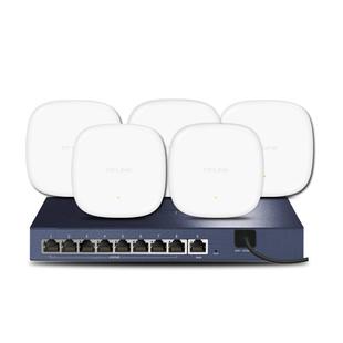 普联TP-LINK千兆无线吸顶式AP双频5G穿墙1200M企业别墅WiFi全屋覆盖TPLINK路由器POE供电TL-AP1206GC-POE/DC