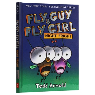 苍蝇小子和苍蝇女孩 英文原版绘本 Fly Guy and Fly Girl Night Fright 惊吓的夜晚 全彩爆笑漫画 儿童英语章节桥梁书 故事图画书