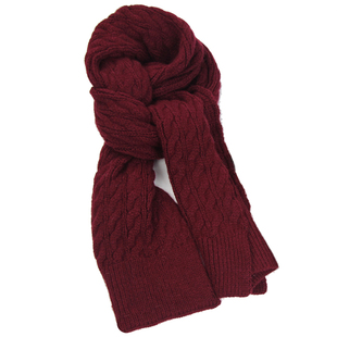 老人围巾女冬季中老年长款围脖保暖妈妈奶奶婆婆兔毛针织毛线围巾