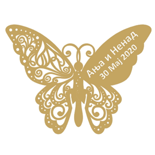 50张欧式镂空酒杯插卡 结婚酒席座位卡 精美蝴蝶名字定制卡片