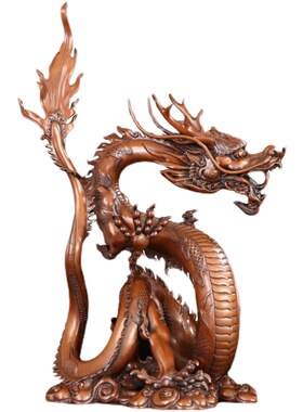 紫铜五爪金龙十二生肖馈赠工艺品