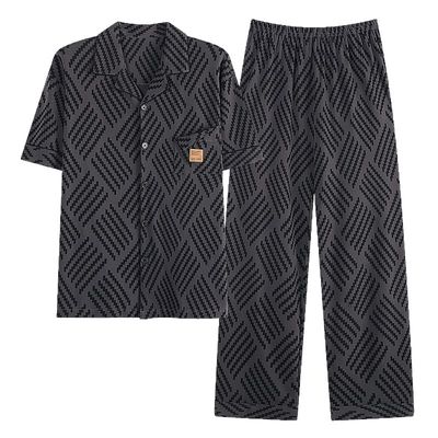 【浪莎】官方正品纯棉短袖睡衣男