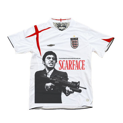 ScarFace英格兰球衣Remake人像印花Ｔ恤阿尔帕西诺足球服运动潮流