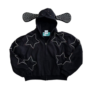 FOURFORTY METAL BUNNY HOODIE 凶狠兔兔 铆钉连帽卫衣 限量发售