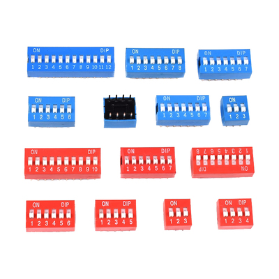 拨码开关红蓝黑色贴片