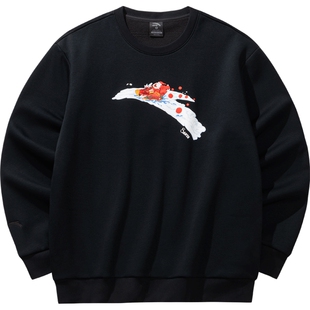 安踏加绒卫衣情侣装冬季2026新款圣诞套头衫宽松保暖休闲运动上衣