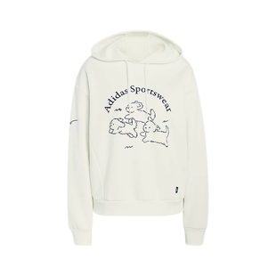 adidas阿迪达斯卡通小狗sportswear简约套头衫2026春女卫衣KB7223