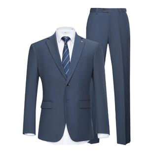 HLA/海澜之家轻商务时尚面试正装25秋冬新款商务平驳领西服套装男