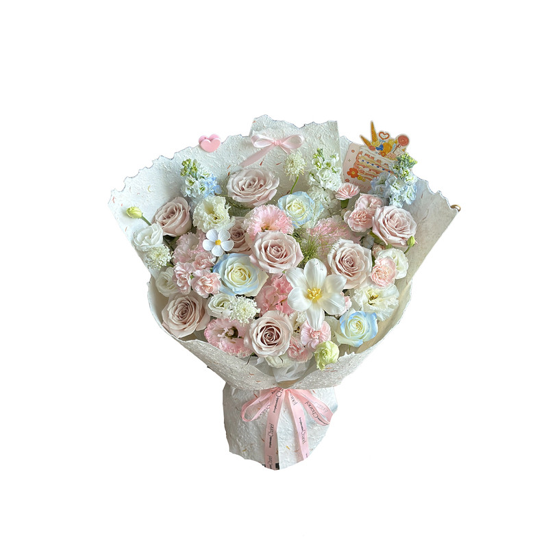 高级感曼塔玫瑰花束鲜花同城速递送女友闺蜜生日礼物北京上海深圳