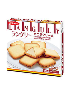 日本Languly伊藤依度黄油曲奇奶油抹茶白巧克力夹心饼干进口零食