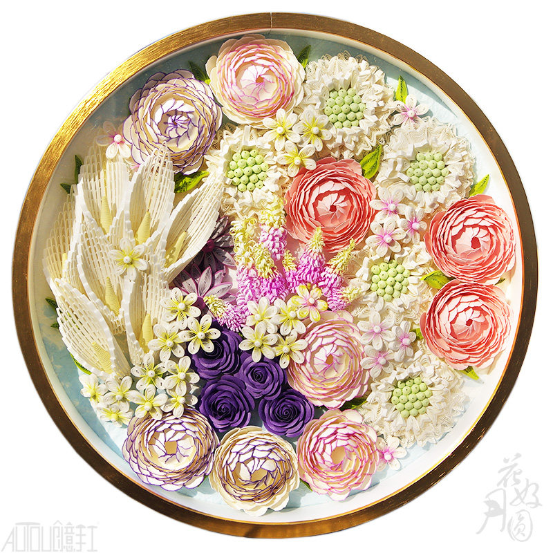 花好月圆好寓意AUTOU创意手工diy