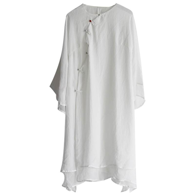 【158元区】棉麻记2025夏新品连衣裙超柔皱双层长裙长衫女半身裙