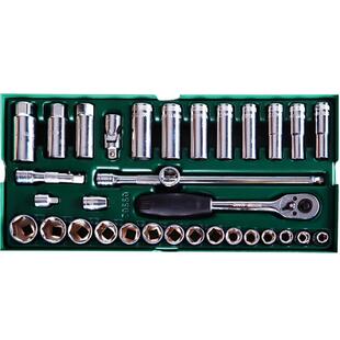 世达中飞汽修工具托组套28件10mm套筒快速棘轮扳手综合套装09902