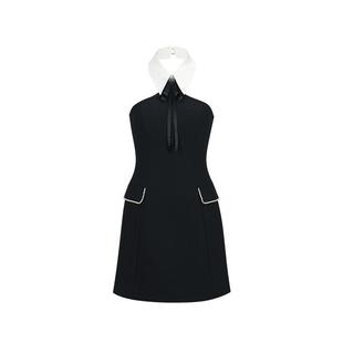 王玥婷同款 YES BY YESIR叶谦原创设计师夏新款女挂脖连衣裙