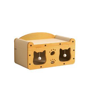 立式猫抓板猫窝一体耐磨不掉屑猫爪板四季通用冬季猫屋猫玩具用品