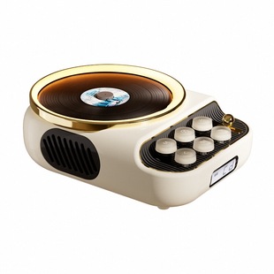 桌面蓝牙便携随身听专辑CD播放机立体声复古双向蓝牙音响高音质