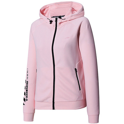 鸿星尔克运动服外套女连帽跑步