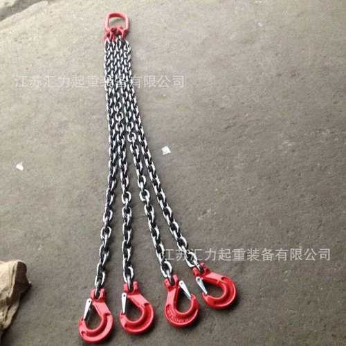 厂家供应起重链条 2叉链条索具5t3m 起重圆环吊链12mm