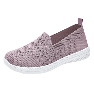 正牌老北京布鞋女妈妈鞋软底舒适透气休闲飞织女鞋老太太鞋子平底