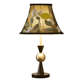 法式复古怀旧高级感布艺台灯客厅卧室床头装饰中古风台灯设计师款