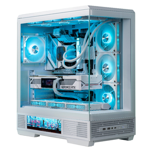 爱国者星璨岚星璨大岚屏显版ATX双360水冷台式电脑游戏海景房机箱