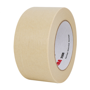 3M2308美纹纸胶带强力美术生绘画焊烤喷漆耐高温汽车美容装修遮蔽美缝贴边外墙分色胶专用墙面无痕