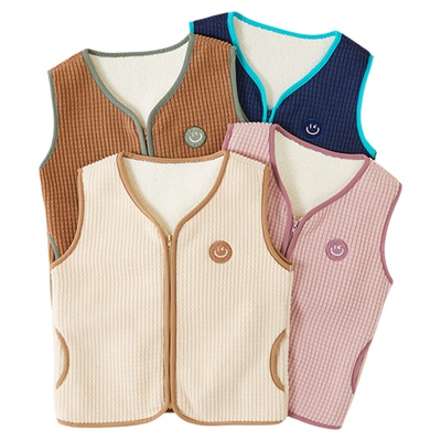 儿童加绒马甲秋冬男女童保暖背心