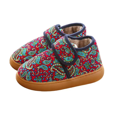 冬季加绒加厚牛筋底中老年棉拖鞋