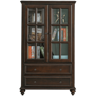 美式全实木酒柜客厅展示储物收纳柜子欧式轻奢餐厅复古电视柜边柜