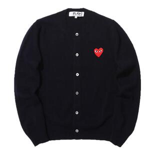 IT CDG PLAY COMME des GARÇONS川久保玲女针织开衫红色爱心刺绣