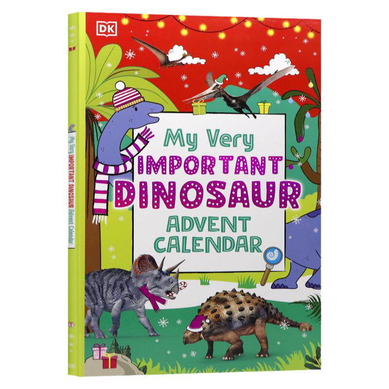 DK恐龙盲盒圣诞倒数日历书籍 英文原版绘本 My Very Important Dinosaur Advent Calendar 主题儿童活动玩具24册科普读物精装大开