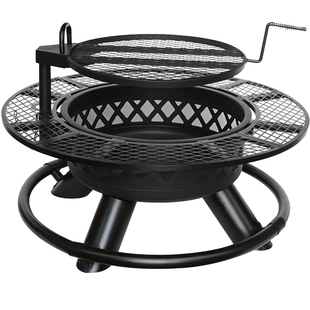 户外柴火取暖炉围炉煮茶家用烧烤炉庭院大号篝火木柴炭火盆烤火桌