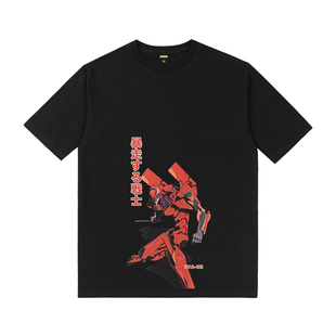 福音战士T恤 EVA新世纪初号机二号机短袖儿童男亲子纯棉圆领5分袖