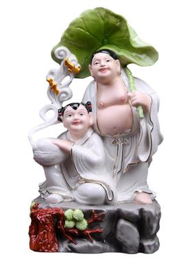 陶瓷和合摆件结婚礼品中式摆设