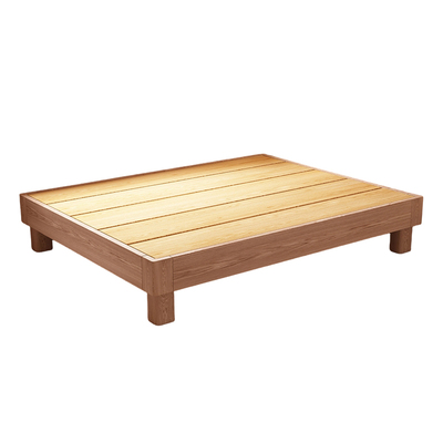 全实木悬浮无床头床小户型床架