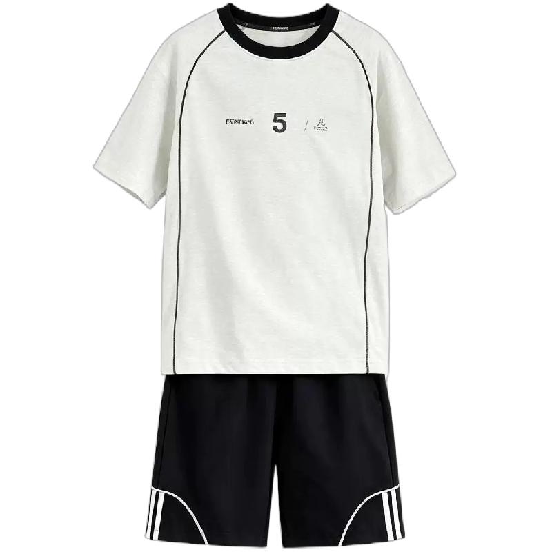 男童夏季薄款短袖套装2026新款