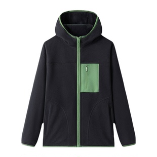 儿童摇粒绒外套男女童冬季保暖内搭开衫男大童运动连帽上衣亲子款